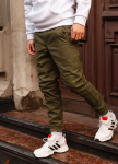 Зимние штаны карго на флисе мужские хаки Грут Изображение Зимние штаны карго на флисе мужские хаки Грут