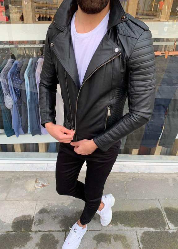 Куртка из эко-кожи с заклёпками MFSTORE Изображение Куртка из эко-кожи с заклёпками MFSTORE