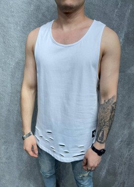 Майка белая с дырочками MFStore Изображение Майка белая с дырочками MFStore