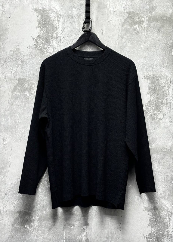 Лонгслів оверсайз з текстурної тканини чорний MFStore Изображение Лонгслів оверсайз з текстурної тканини чорний MFStore