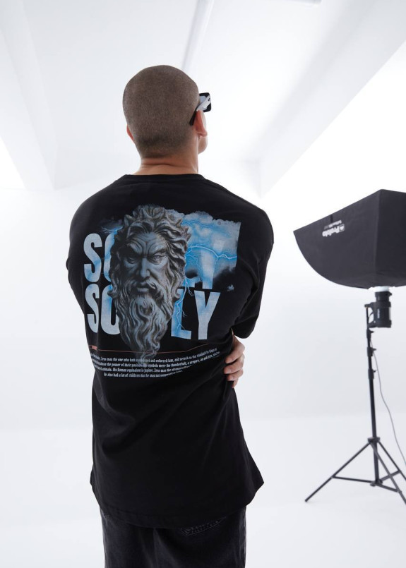 Футболка оверсайз з принтом чорного кольору MFStore Изображение Футболка оверсайз з принтом чорного кольору MFStore