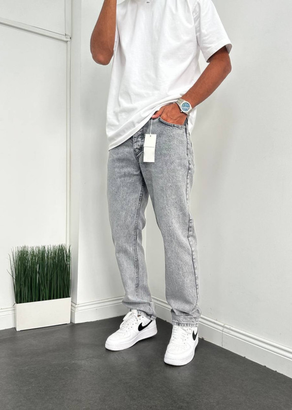 Стильні джинси прямі подовжені сірі MFStore Изображение Стильні джинси прямі подовжені сірі MFStore