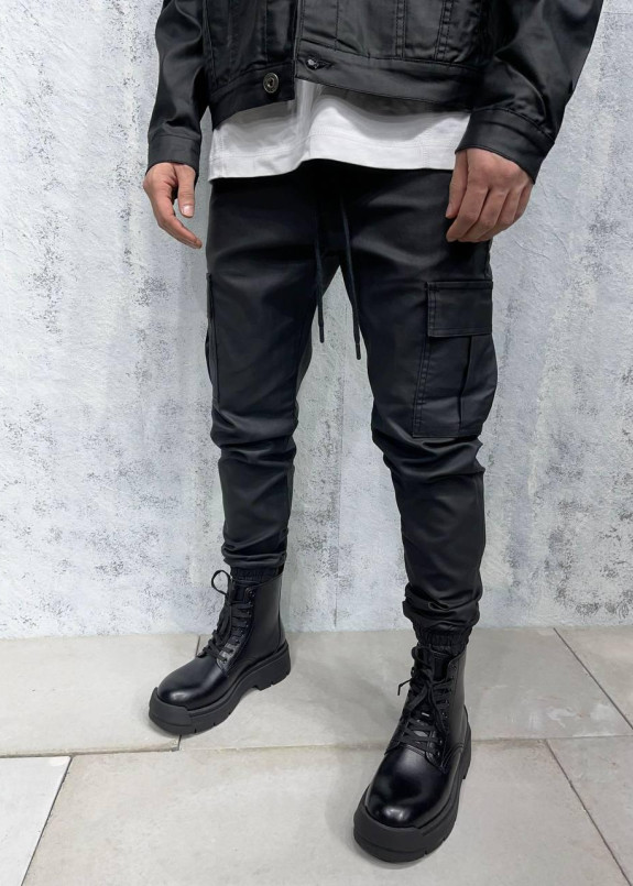 Джоггеры карго с пропиткой черные MFStore Изображение Джоггеры карго с пропиткой черные MFStore