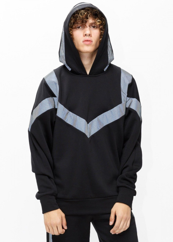 Худи с рефлективными вставками Изображение Худи с рефлективными вставками