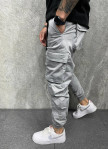 Изображение Джоггеры мужские с накладными карманами серые Mfstore