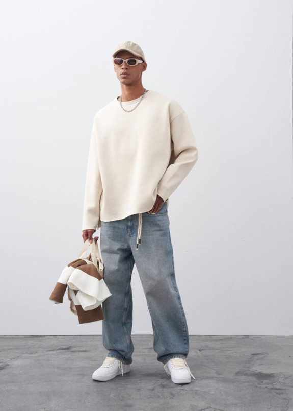 Кофта оверсайз на флісі пудра MFStore Изображение Кофта оверсайз на флісі пудра MFStore