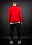 Кофта красная с трехнитки с вставкой снизу MFStore Изображение Кофта красная с трехнитки с вставкой снизу MFStore