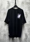 Оверсайз футболка з принтом і нашивкою на спині чорна MFStore Изображение Оверсайз футболка з принтом і нашивкою на спині чорна MFStore