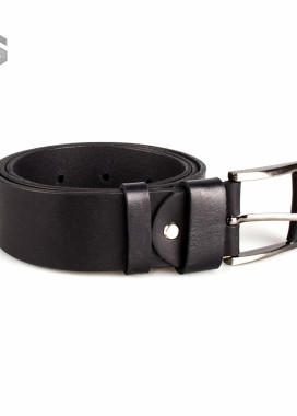 Ремень кожаный черный классика Gonzo Изображение Ремень кожаный черный классика Gonzo