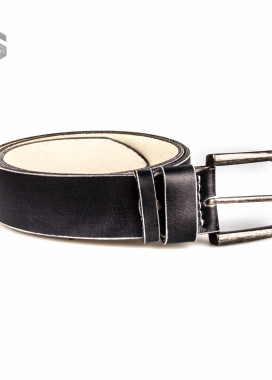 Ремень черный кожаный Gonzo Изображение Ремень черный кожаный Gonzo