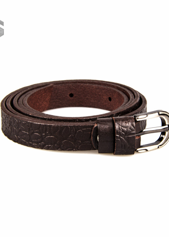 Ремень рифленный темно-коричневый с пряжкой Gonzo Изображение Ремень рифленный темно-коричневый с пряжкой Gonzo