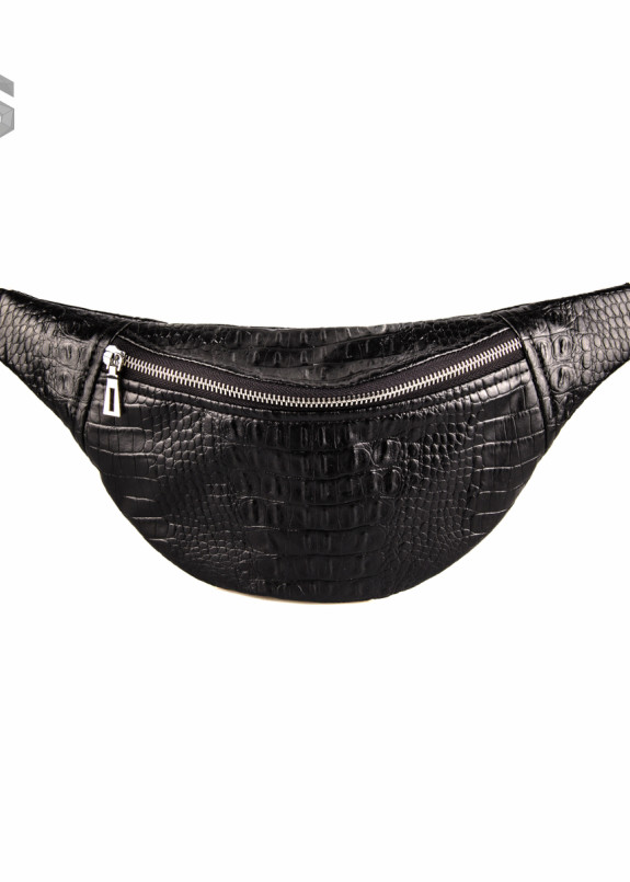 Сумка на пояс Black Crocodile Mari Mir Изображение Сумка на пояс Black Crocodile Mari Mir