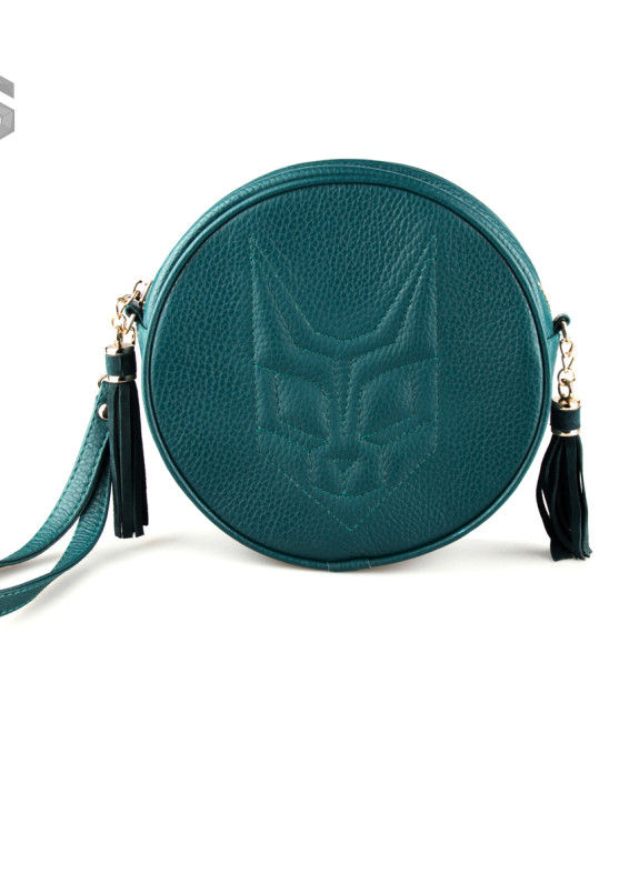 Сумка круглая темно-бирюзовая Roussin Изображение Сумка круглая темно-бирюзовая Roussin