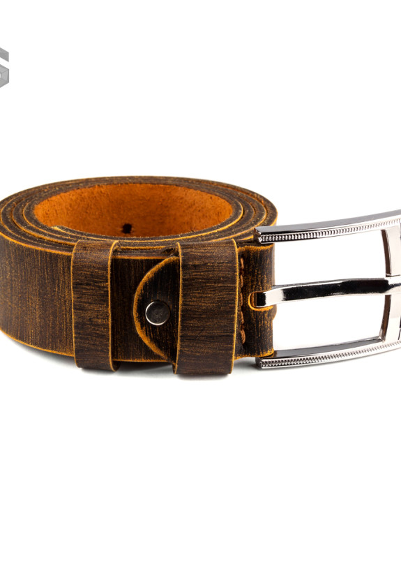 Ремень коричневый с эффектом потертости Gonzo Изображение Ремень коричневый с эффектом потертости Gonzo