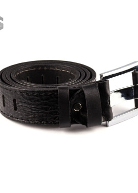 Ремень кожаный черный с перфорацией Gonzo Изображение Ремень кожаный черный с перфорацией Gonzo