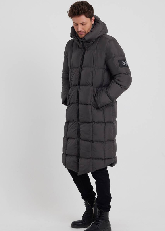 Пальто чоловіче стегане сіре MFStore Изображение Пальто чоловіче стегане сіре MFStore