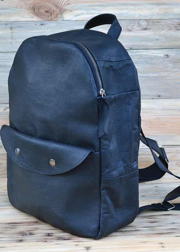 Рюкзак мужской с двумя кнопками черный Kogut Изображение Рюкзак мужской с двумя кнопками черный Kogut