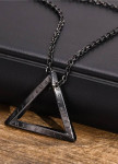 Намисто з трикутним кулоном та гравіруванням чорне MFStore Изображение Намисто з трикутним кулоном та гравіруванням чорне MFStore