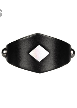 Браслет кожаный ромбовой формы черный Tvir Изображение Браслет кожаный ромбовой формы черный Tvir