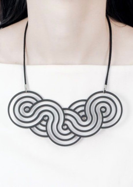 Подвеска круги черная Nebula7 Изображение Подвеска круги черная Nebula7