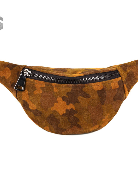 Сумка на пояс замш милитари коричневая Mari Mir Изображение Сумка на пояс замш милитари коричневая Mari Mir