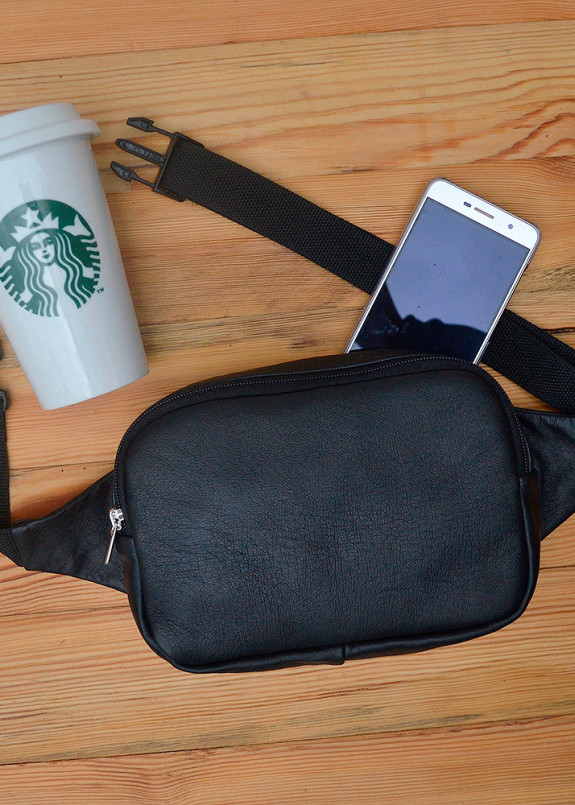 Сумка на пояс прямоугольная черная Kogut Изображение Сумка на пояс прямоугольная черная Kogut