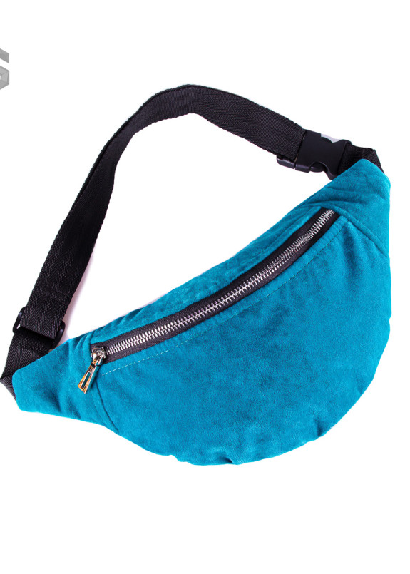 Сумка на пояс велюровая голубая Mari Mir Изображение Сумка на пояс велюровая голубая Mari Mir