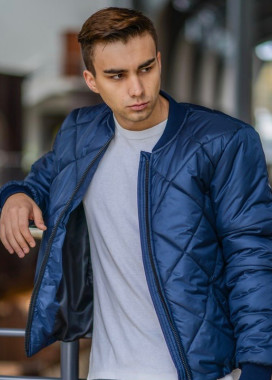 Бомбер мужской синий Nawski Изображение Бомбер мужской синий Nawski