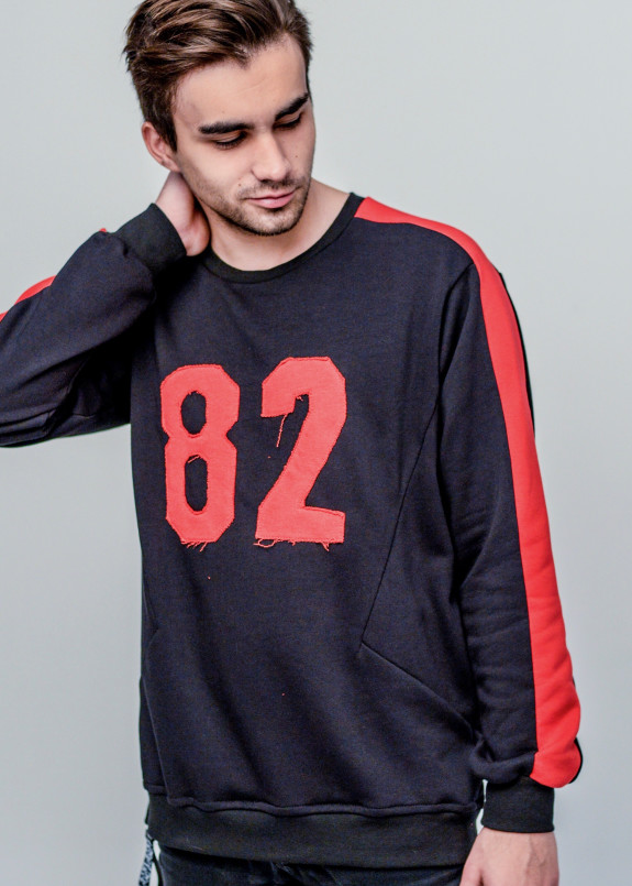 Свитшот мужской удлиненный черный 92 Nawski Изображение Свитшот мужской удлиненный черный 92 Nawski