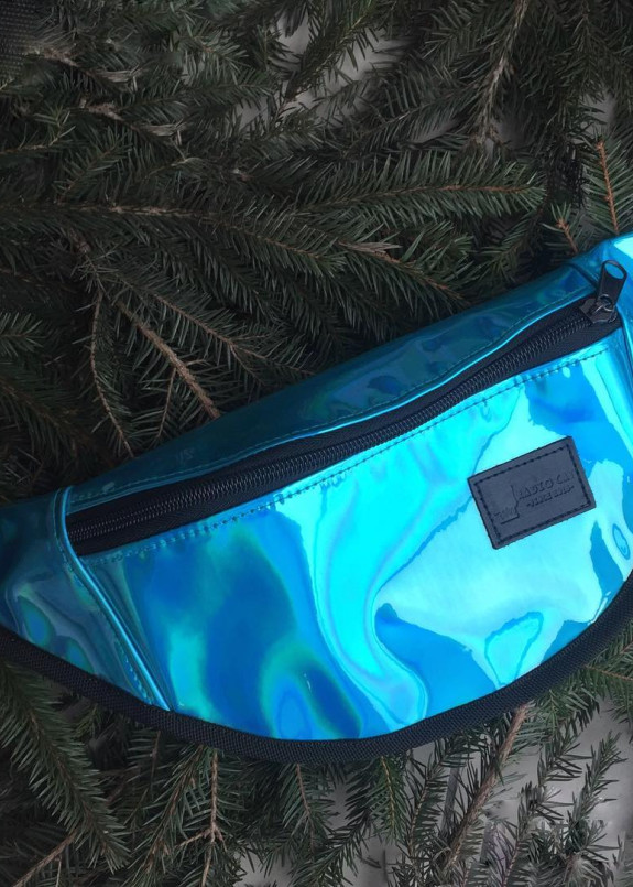 Бананка с тесьмой синяя Holographic Radio Cat Изображение Бананка с тесьмой синяя Holographic Radio Cat