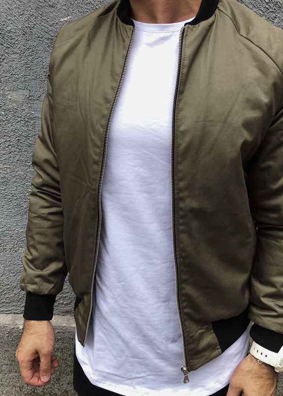 Бомбер мужской оливковый Sahar Изображение Бомбер мужской оливковый Sahar