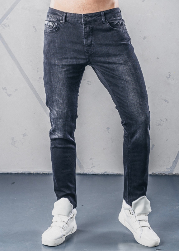 Джинсы прямые на пуговицах черные MFStore Изображение Джинсы прямые на пуговицах черные MFStore