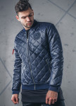 Куртка утепленная перфорированная стеганая ромбом синяя MFStore Изображение Куртка утепленная перфорированная стеганая ромбом синяя MFStore