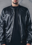 Изображение Куртка из эко-кожи с перфорацией черная MFStore 