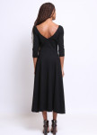 Изображение Платье с юбкой полуклеш черное Roussin