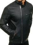Изображение Косуха мужская с рифлением на рукавах черная MFStore 