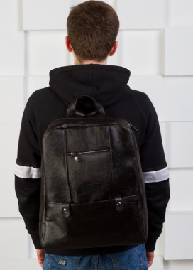 Рюкзак мужской в форме трапеции черный Kogut Изображение Рюкзак мужской в форме трапеции черный Kogut