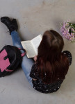 Изображение Рюкзак женский с розовым карманом черный Kogut 