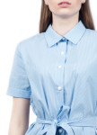 Изображение Платье-рубашка с поясом голубое Grishko Design 