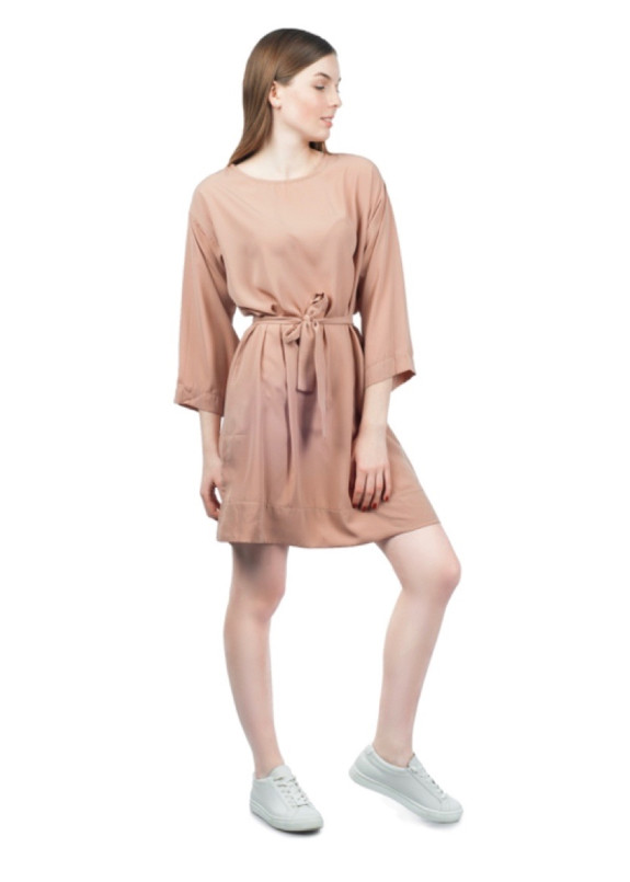 Платье с поясом бежевое Grishko Design Изображение Платье с поясом бежевое Grishko Design