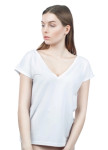 Футболка женская с V-образным вырезом белая Grishko Design Изображение Футболка женская с V-образным вырезом белая Grishko Design