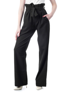 Брюки женские с высокой талией черные Grishko Design Изображение Брюки женские с высокой талией черные Grishko Design