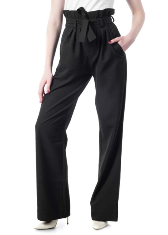 Брюки женские с высокой талией черные Grishko Design Изображение Брюки женские с высокой талией черные Grishko Design