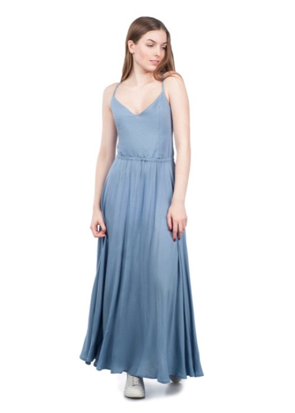 Сарафан макси на шнуровке голубой Grishko Design Изображение Сарафан макси на шнуровке голубой Grishko Design