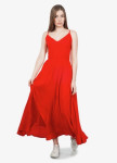 Сарафан макси на шнуровке красный Grishko Design Изображение Сарафан макси на шнуровке красный Grishko Design
