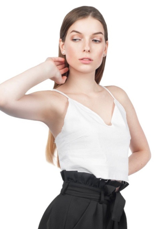 Топ лён белый Grishko Design Изображение Топ лён белый Grishko Design