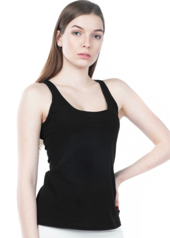 Майка женская базовая черная Grishko Design Изображение Майка женская базовая черная Grishko Design