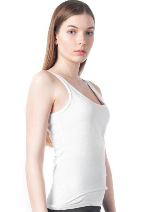 Майка женская базовая белая Grishko Design Изображение Майка женская базовая белая Grishko Design