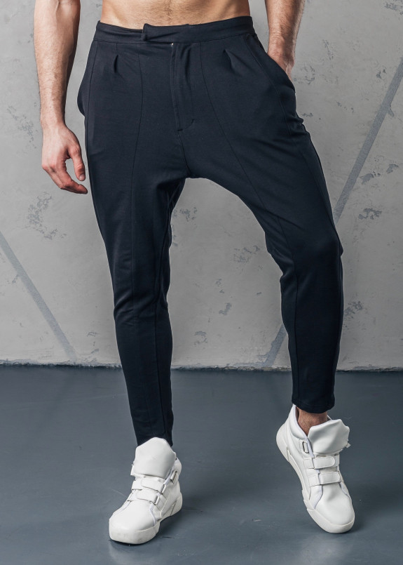 Изображение Спортивные штаны со строчками черные MFStore