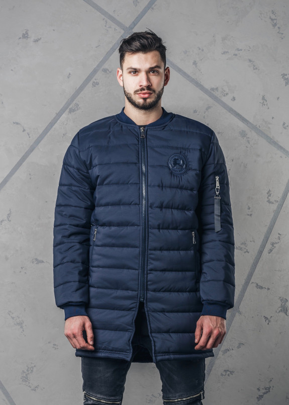 Пальто мужское утепленное синее MFStore Изображение Пальто мужское утепленное синее MFStore